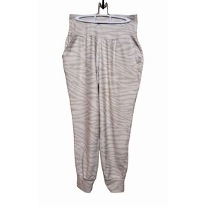 High-Waisted Wide Waistband Old Navy Joggers Pants Zebra Stripe Women's Large